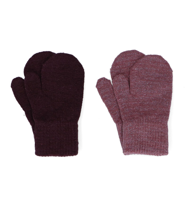 Celavi Gants en Violet/Brun - 2 Paires pour filles (313469)