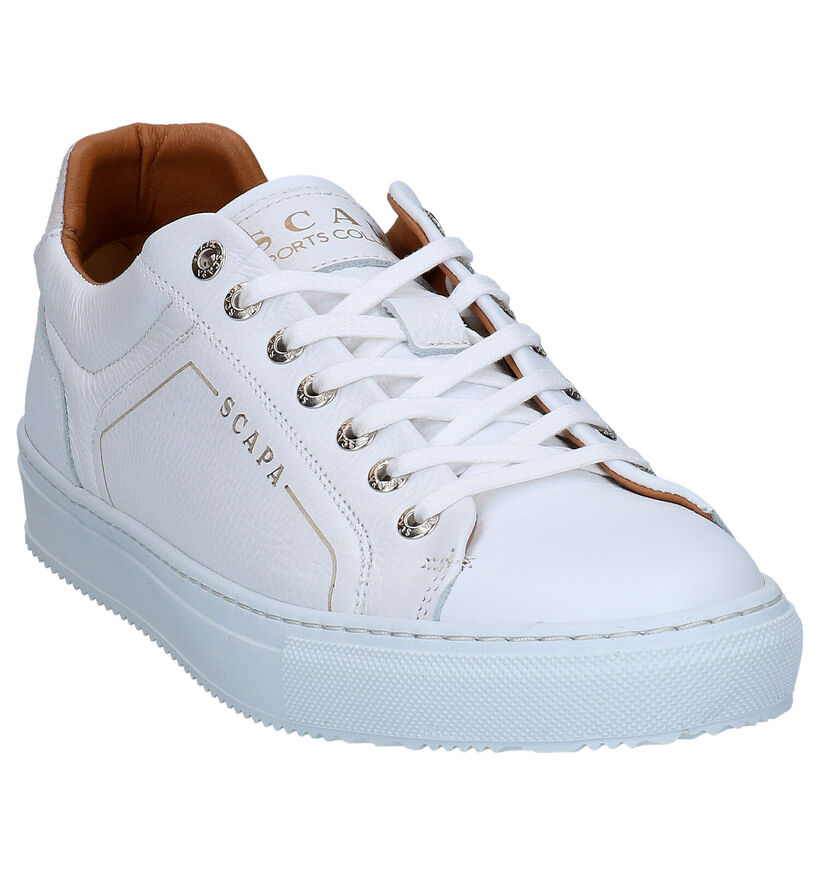 Scapa Witte Veterschoenen in leer (270346)