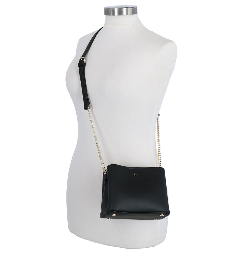 Inyati Lea Donker Sac porté croisé en Brun en simili cuir (284055)