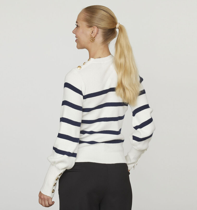 SISTERS POINT Witte Trui met strepen voor dames (356276)
