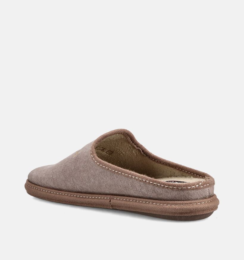 Scapa Pantoufles en Taupe pour hommes (373565) - pour semelles orthop&eacute;diques