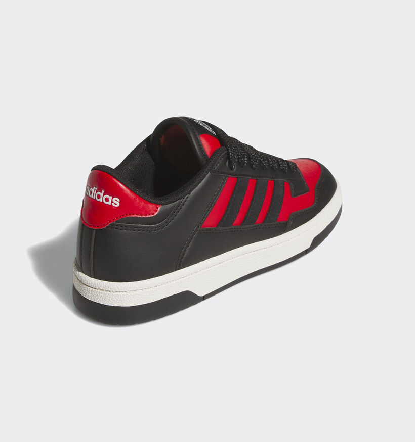 adidas Rapid Court Baskets en Noir/Rouge pour filles, garçons (359671) - pour semelles orthopédiques