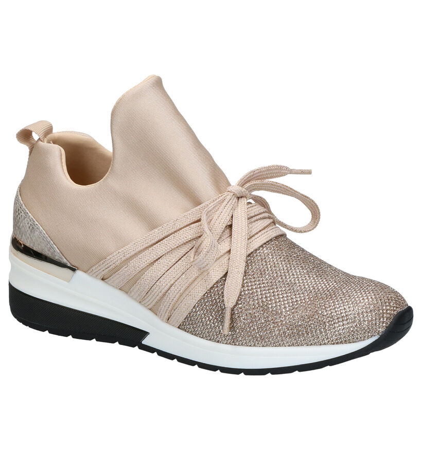 La Strada Beige Sneakers in stof (279205)