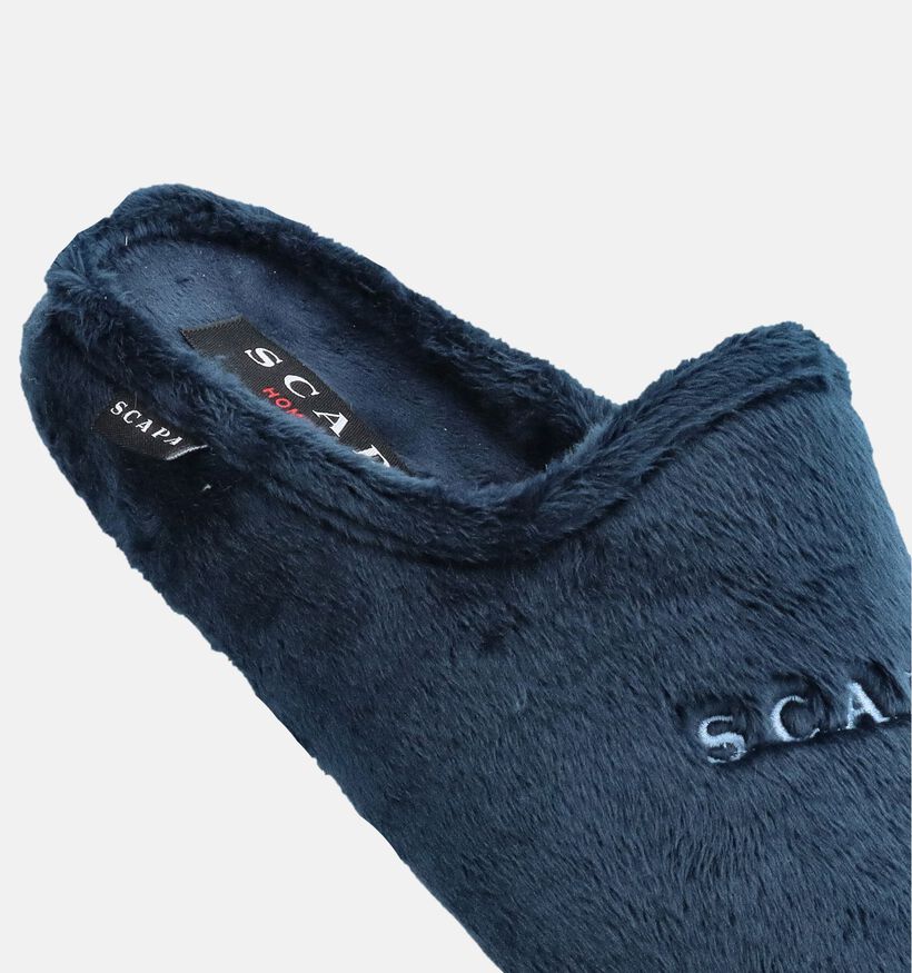 Scapa Donkerblauwe Open Pantoffels voor dames (380860) - geschikt voor steunzolen