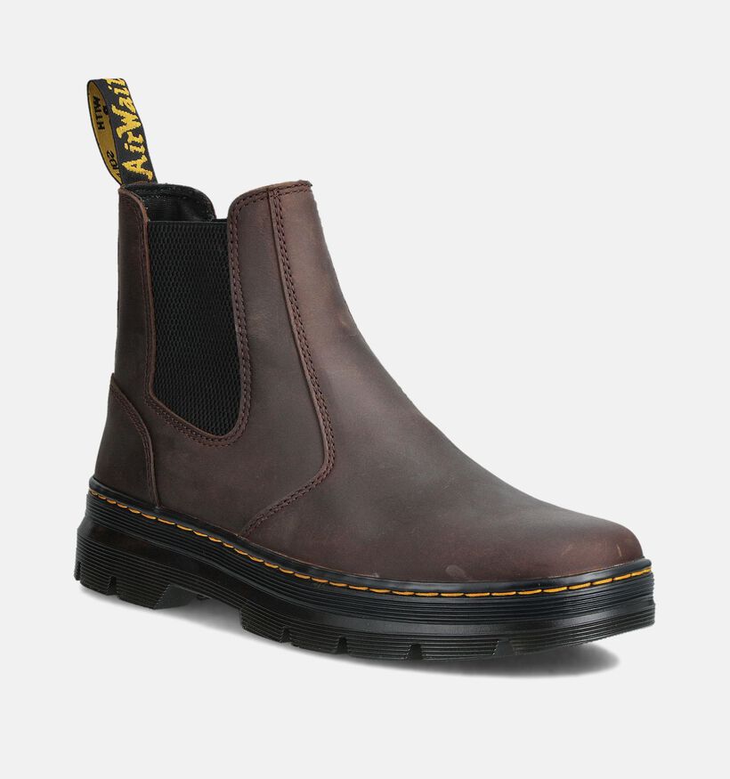 Dr. Martens Embury Leather Bottines Chelsea en Marron pour hommes (378039) - pour semelles orthop&eacute;diques