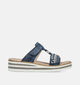 Rieker Blauwe Slippers met Sleehak voor dames (354969)