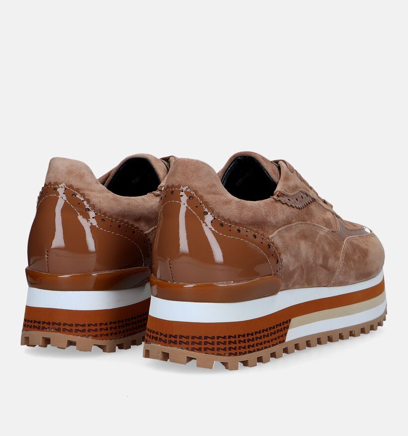 Nathan-Baume Cognac Sneakers voor dames (332392) - geschikt voor steunzolen