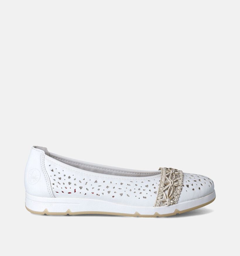 Rieker Witte Ballerina's voor dames (354961) - geschikt voor steunzolen