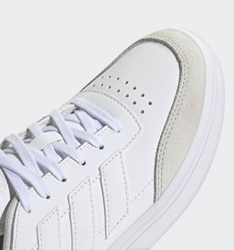 adidas Courtblock Witte Sneakers voor jongens, meisjes (362461) - geschikt voor steunzolen