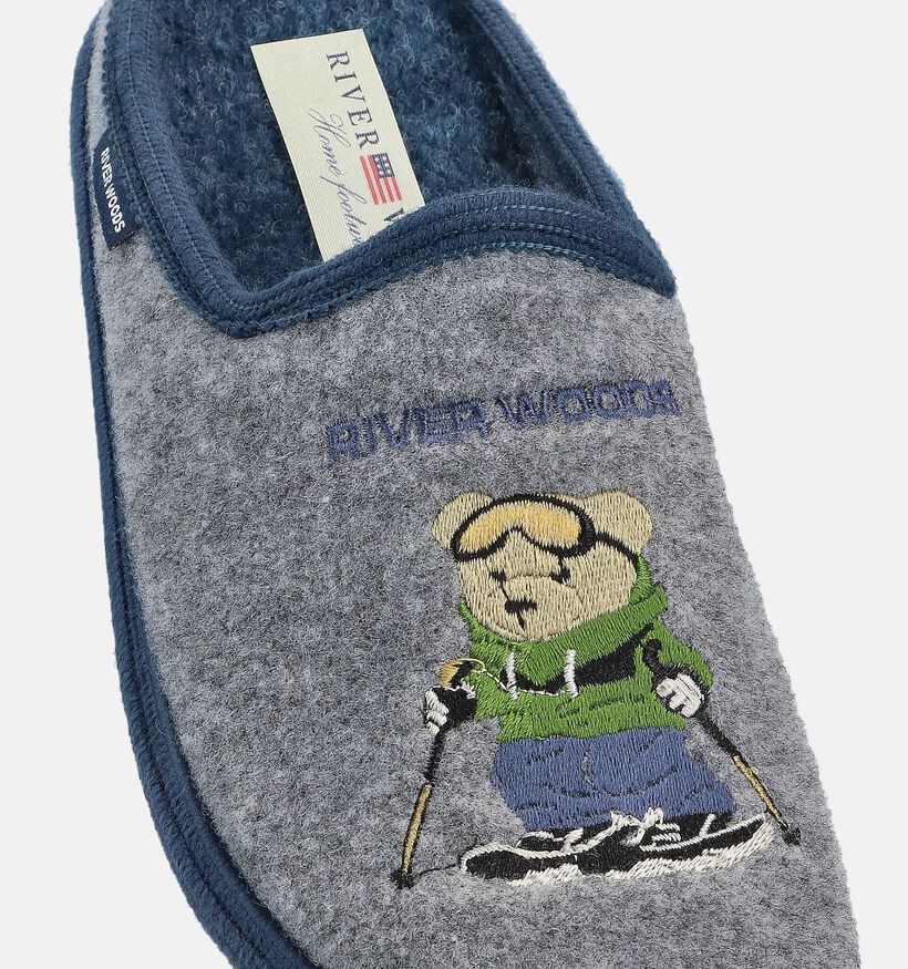 River Woods Grijze Pantoffels voor meisjes, jongens (364935) - geschikt voor steunzolen