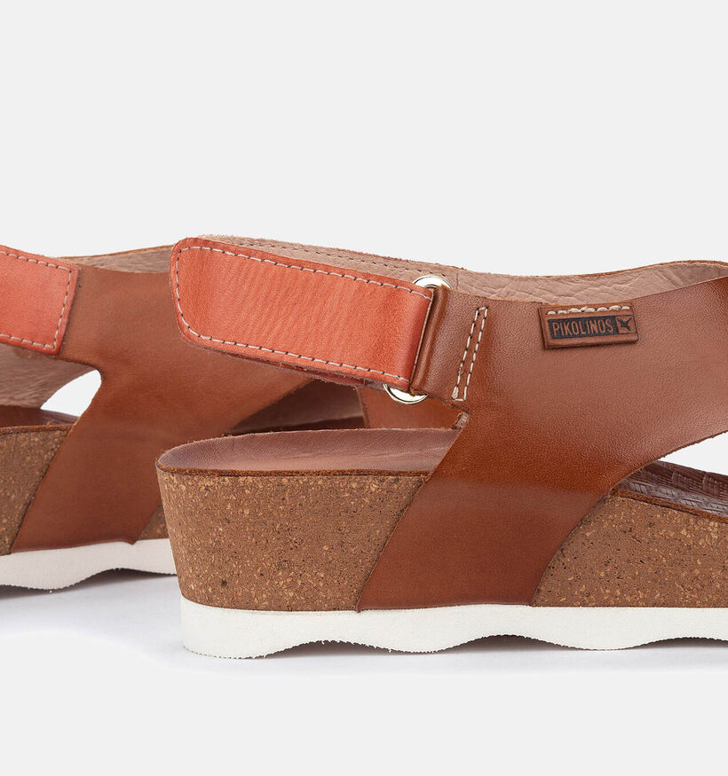 Pikolinos Mahon Sandales compens&eacute;es en Cognac pour femmes (370534)