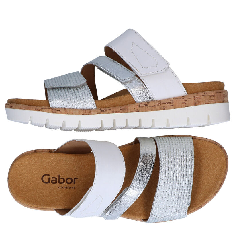 Gabor Comfort Zilveren Sandalen in leer (287783)