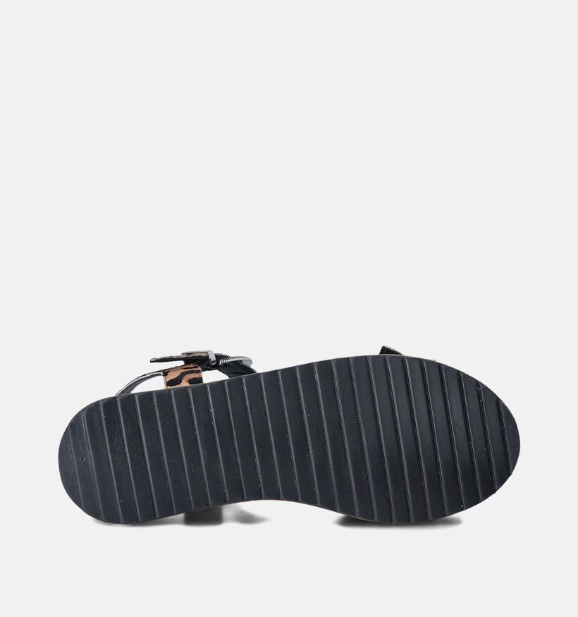 IQÔNIC Salina 4 Bruine Sandalen Met Sleehak voor dames (357702)