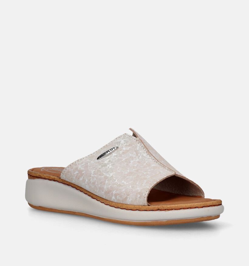 Fly Flot Nu-pieds compensées en Beige pour femmes (341371)