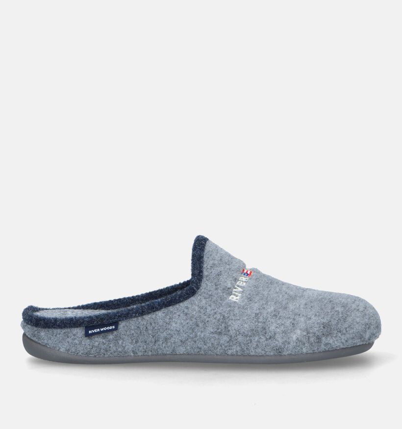 River Woods Herman Pantoufles en Gris pour hommes (333388) - pour semelles orthopédiques