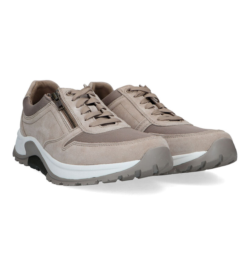 Pius Gabor Taupe Veterschoenen voor heren (322397) - geschikt voor steunzolen