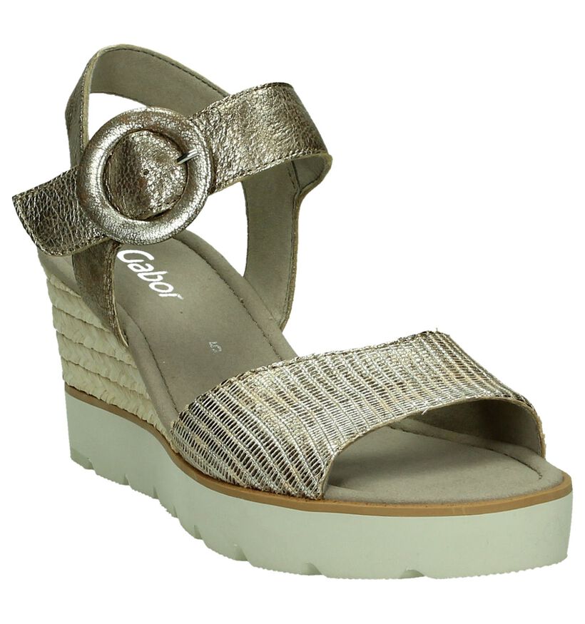 Gouden Sandalen met Sleehak Gabor, , pdp