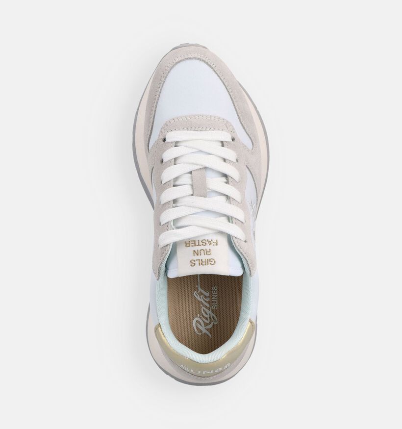 Sun68 Ally Gold Silver Witte Sneakers voor dames (368713) - geschikt voor steunzolen