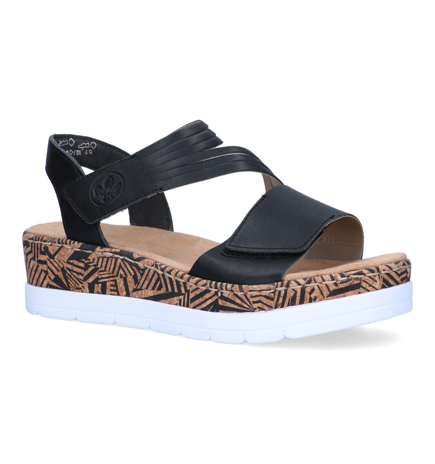 Rieker Zwarte Sandalen Dames Sandalen Online op TORFS.BE