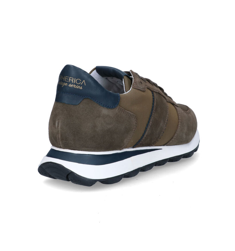 Geox Spherica Blauwe Veterschoenen in daim (326724)