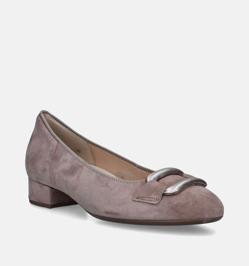 Gabor Beige Pumps met blokhak voor dames (355012) - geschikt voor steunzolen