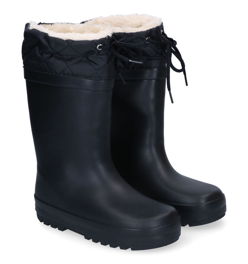 Xplor Rainboot Collar Fur Zwarte Regenlaarzen voor jongens, meisjes (326387) - geschikt voor steunzolen