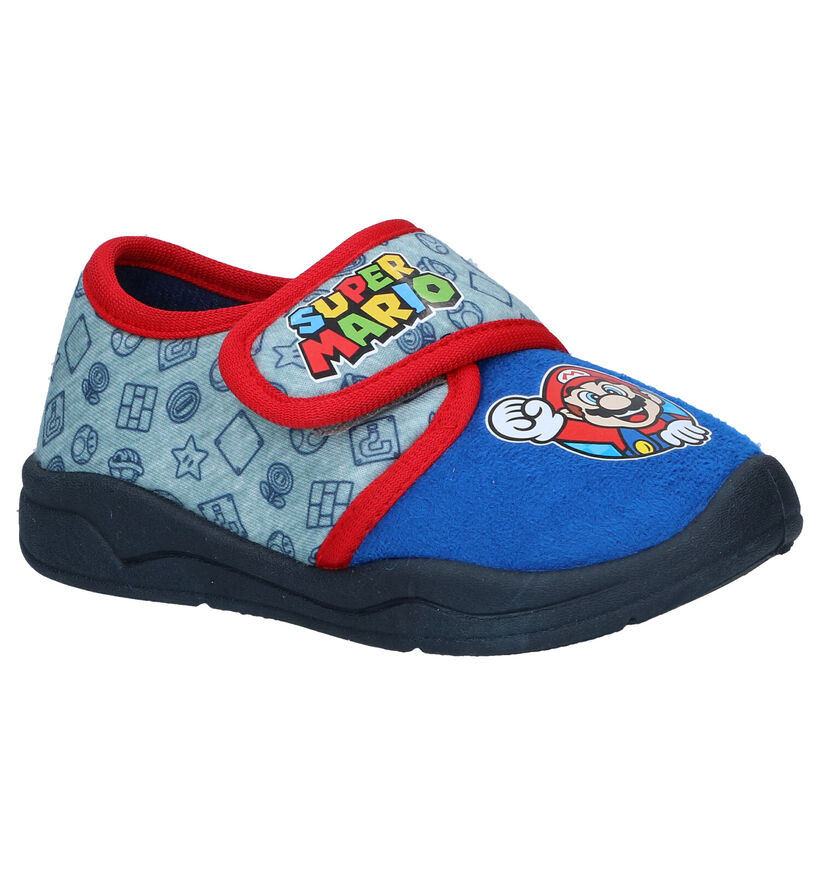 Super Mario Blauwe Pantoffels in stof (298538)