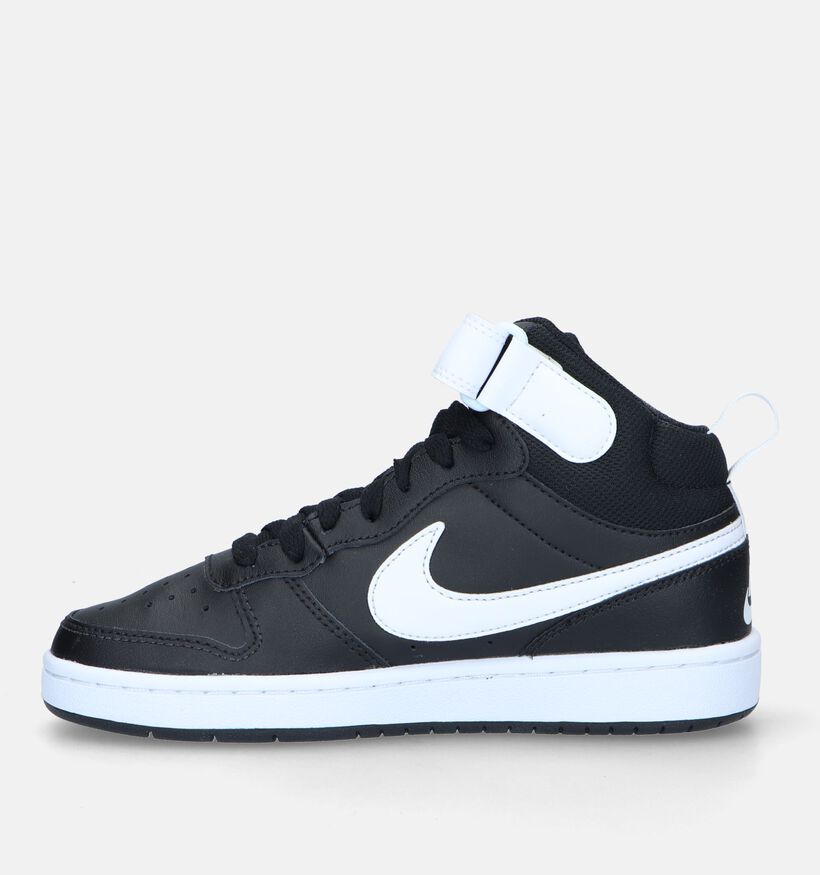 Nike Court Borough Zwarte Sneakers voor jongens, meisjes (328095)