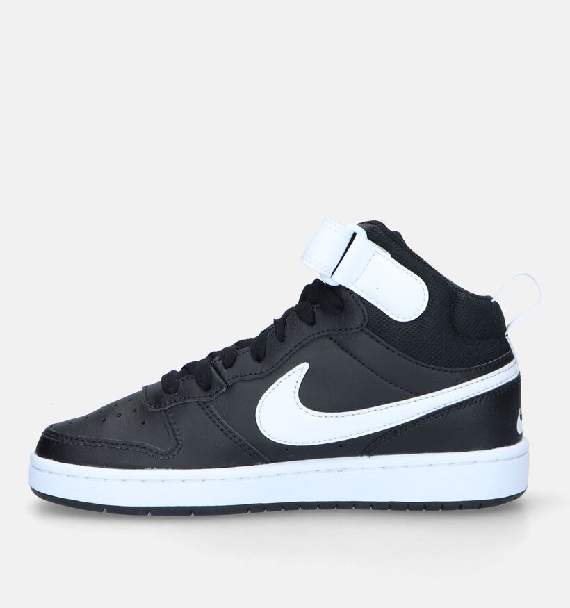 Nike Court Borough Baskets en Noir pour filles, garçons (328095)