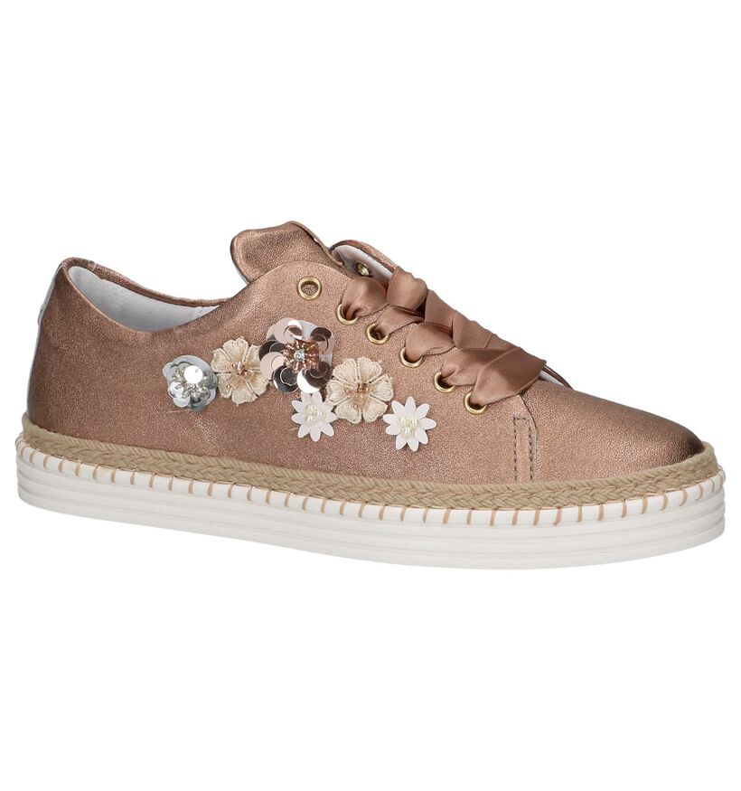 Rose Gold Hampton Bays Sneakers in leer (218909)