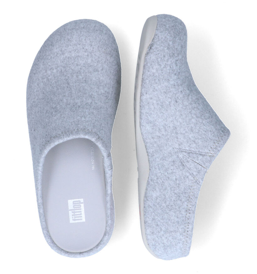 FitFlop Shuv Felt Grijze Pantoffels voor dames (313553)