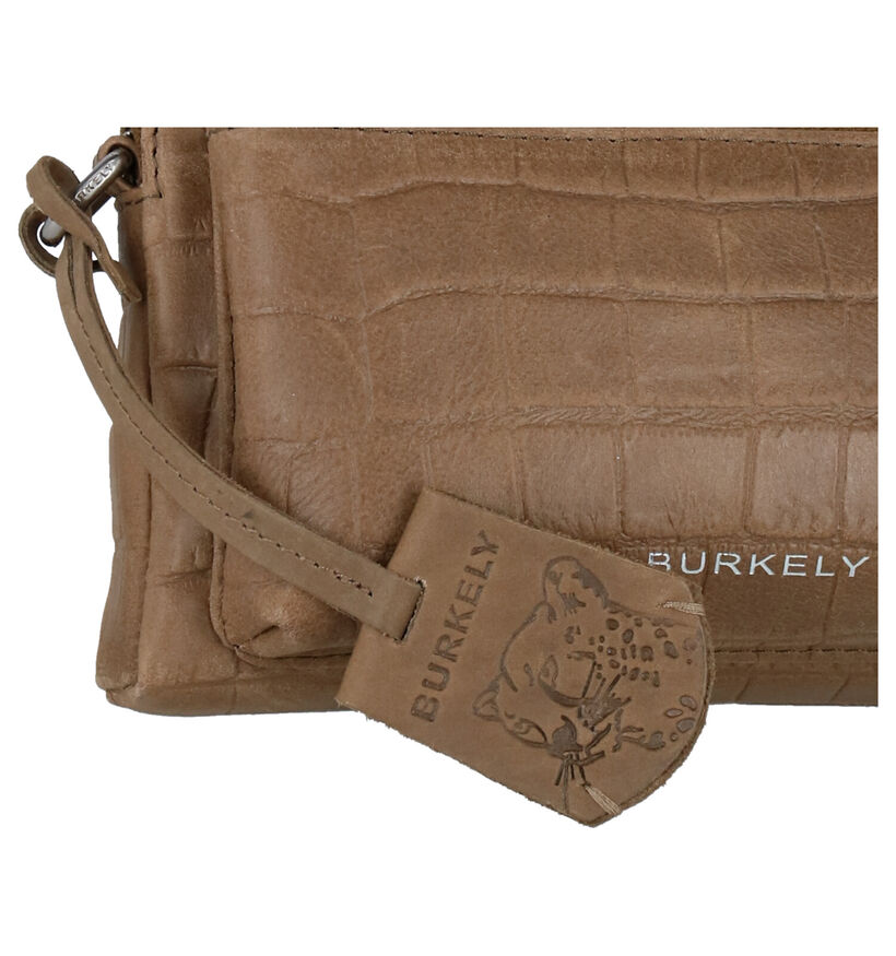 Burkely Croco Caia Kaki Crossbody Tas in leer (297522)