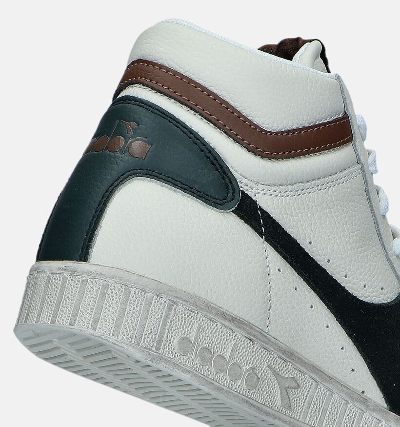 Diadora Game L High Waxed Suede Pop Witte Sneakers voor heren (344906)