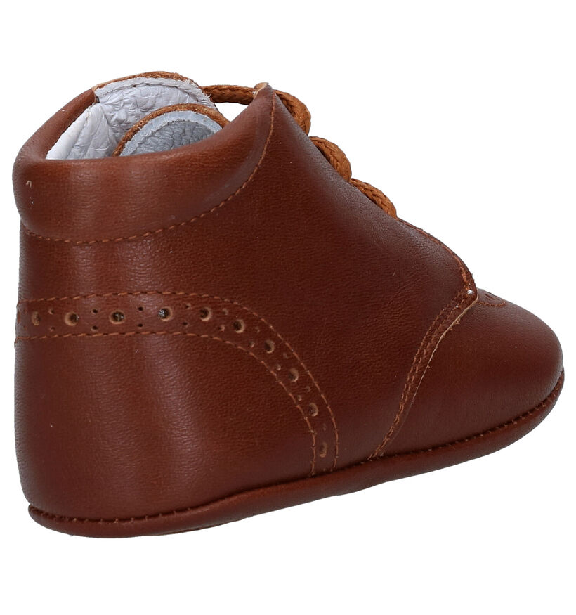 Beberlis Chaussons pour bébé en Cognac en cuir (258912)