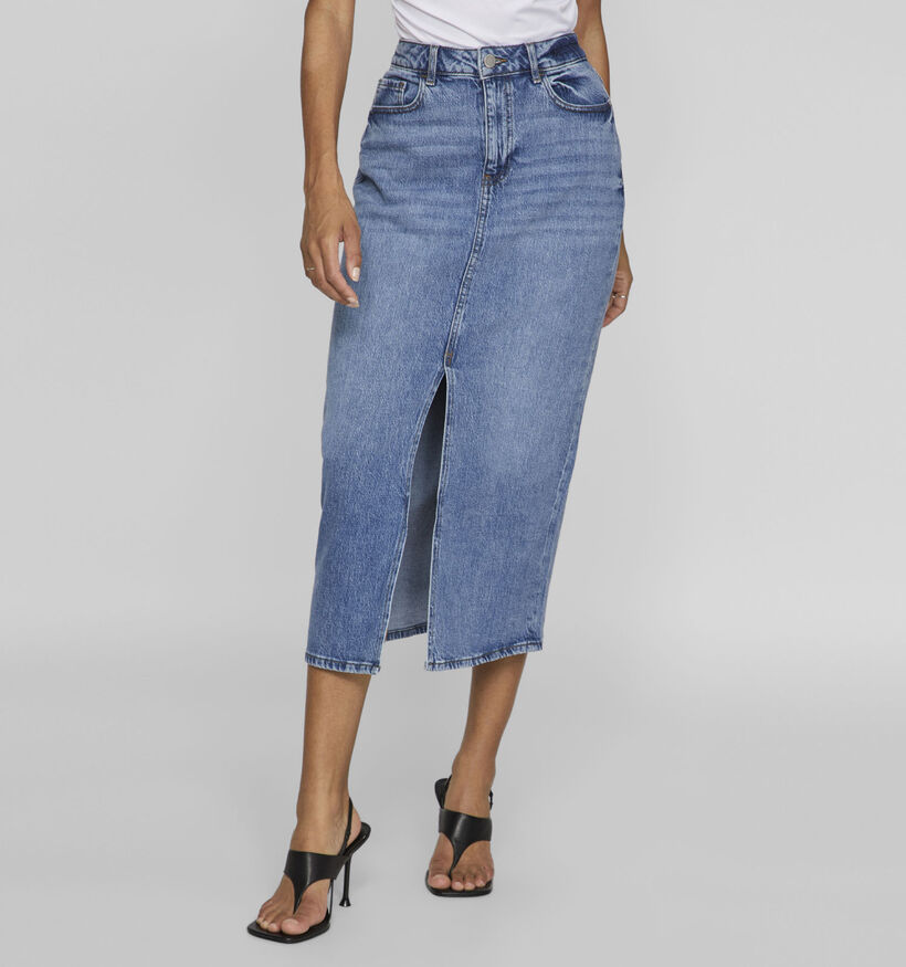 Vila Jupes Mi-longues Jeans en Bleu pour femmes (361340)
