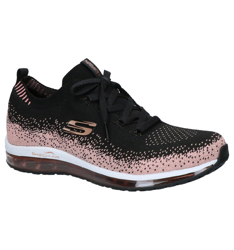 Skechers Knit Stretch Baskets basses en Noir en textile (264486)