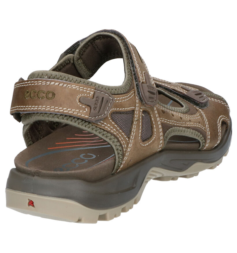 ECCO Offroad Kaki Sandalen in stof (287386)