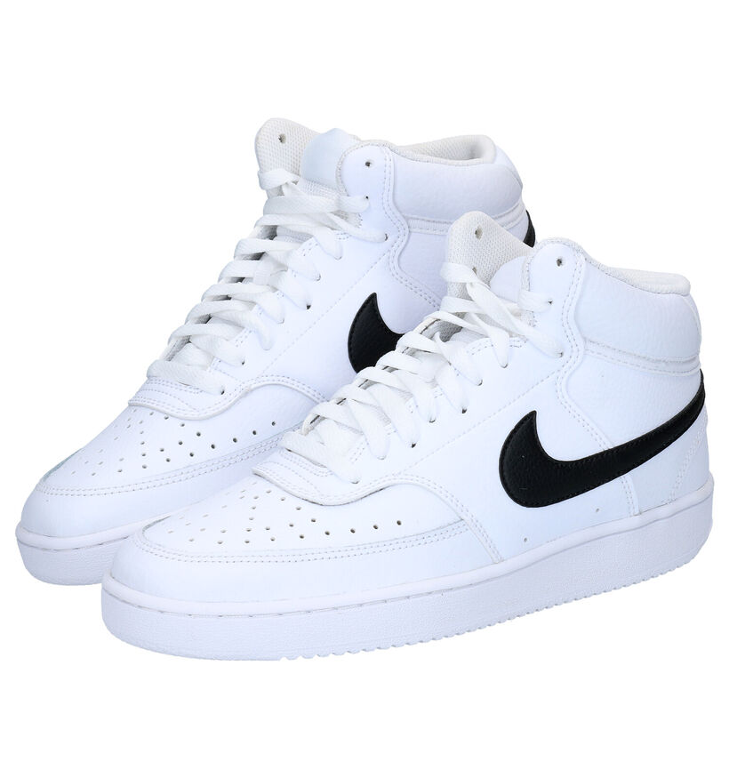 Nike Court Vision Mid Baskets en Noir pour hommes (325144)