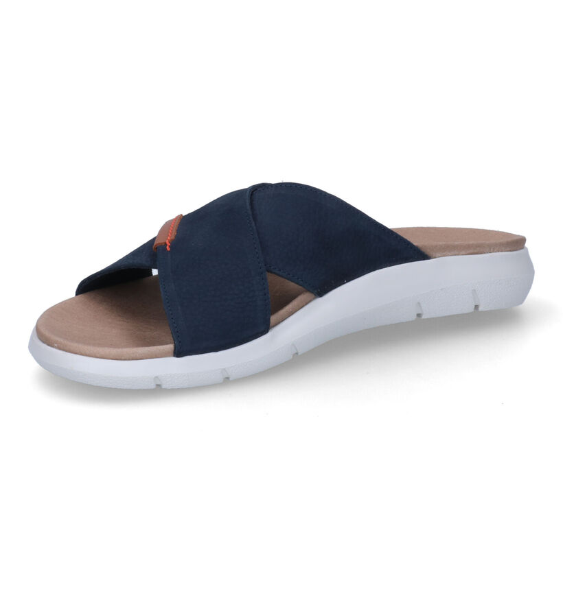 Mephisto Conrad Sportbuck Blauwe Slippers voor heren (313485)