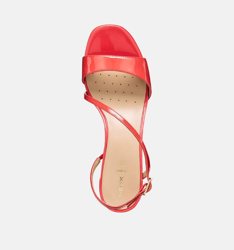 Geox D New Eraklia 50 T01 Rode Sandalen met Hak voor dames (368152)