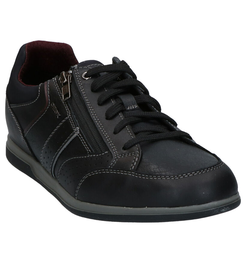 Geox Renan Chaussures à Lacets en Noir en cuir (266705)