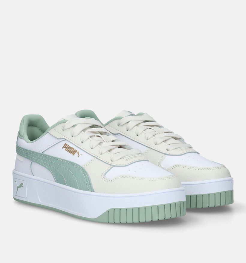 Puma Carina Street Witte Sneakers voor meisjes (350392) - geschikt voor steunzolen