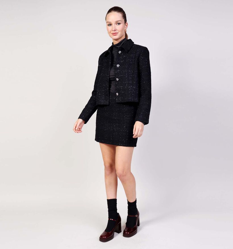 JDY Denver Donkerblauwe Bouclé Jasje voor dames (362429)