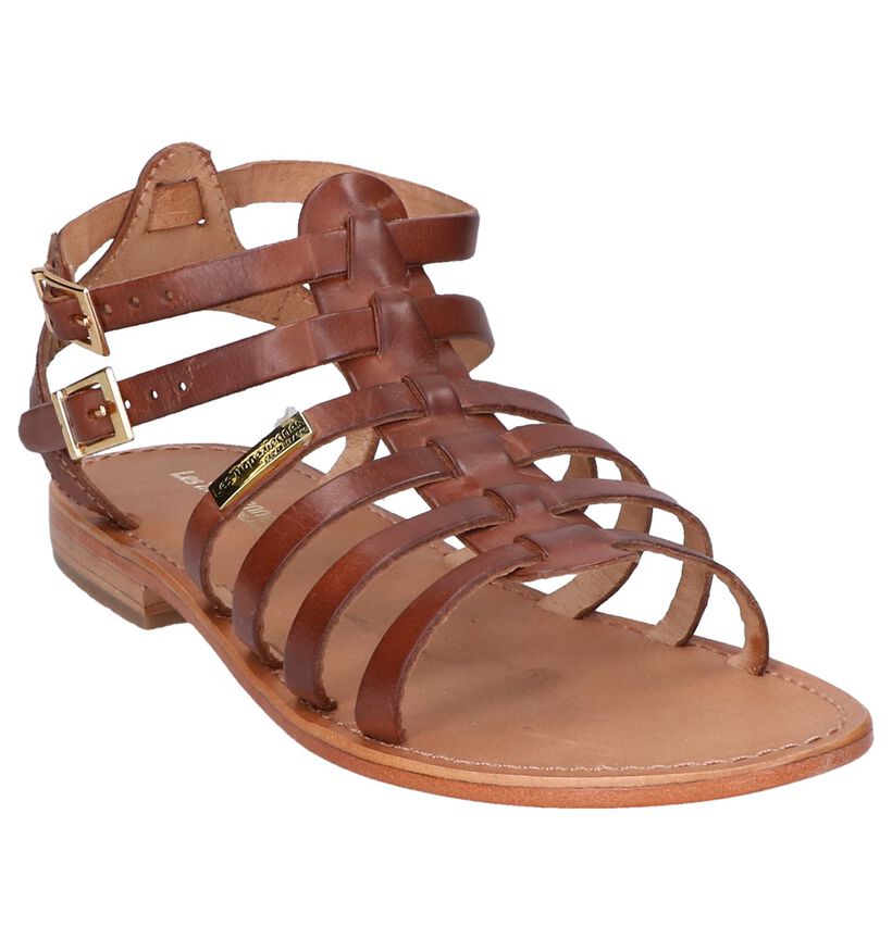 Cognac Sandalen Les Tropeziennes Hireca in leer (244383)