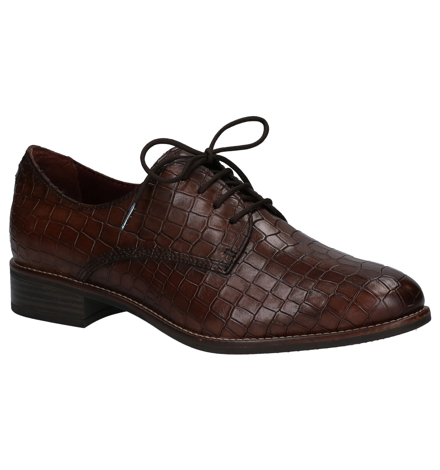 Tamaris TOUCH it Bruine Veterschoenen Dames Lage schoenen Online op TORFS.BE
