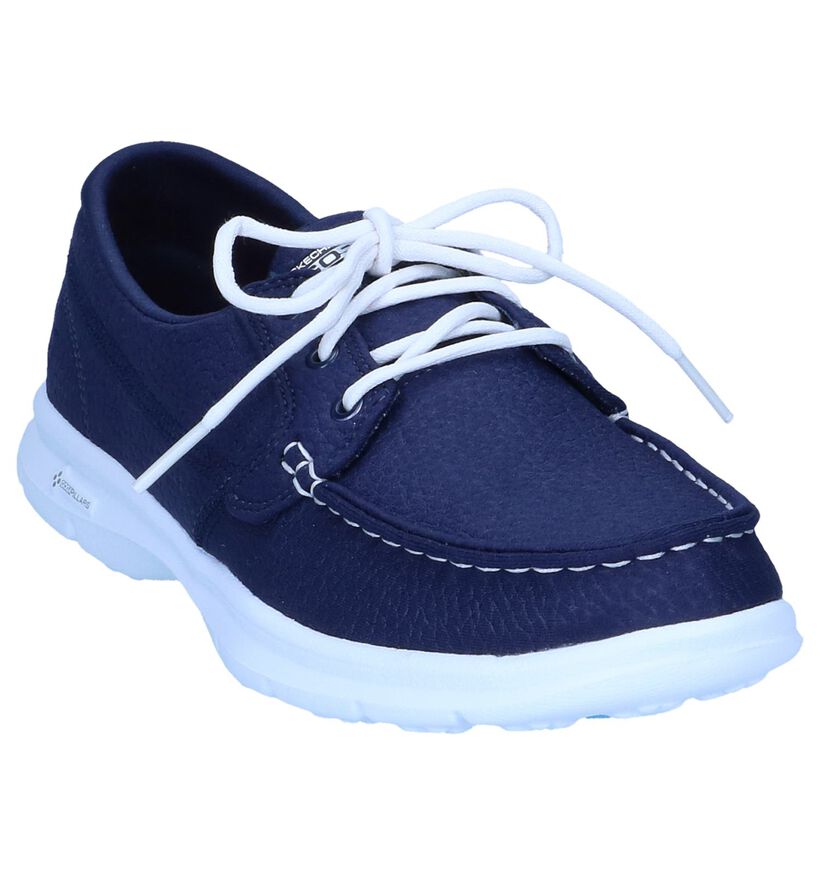 On-The-Go Chaussures bateau en Bleu foncé en textile (251896)