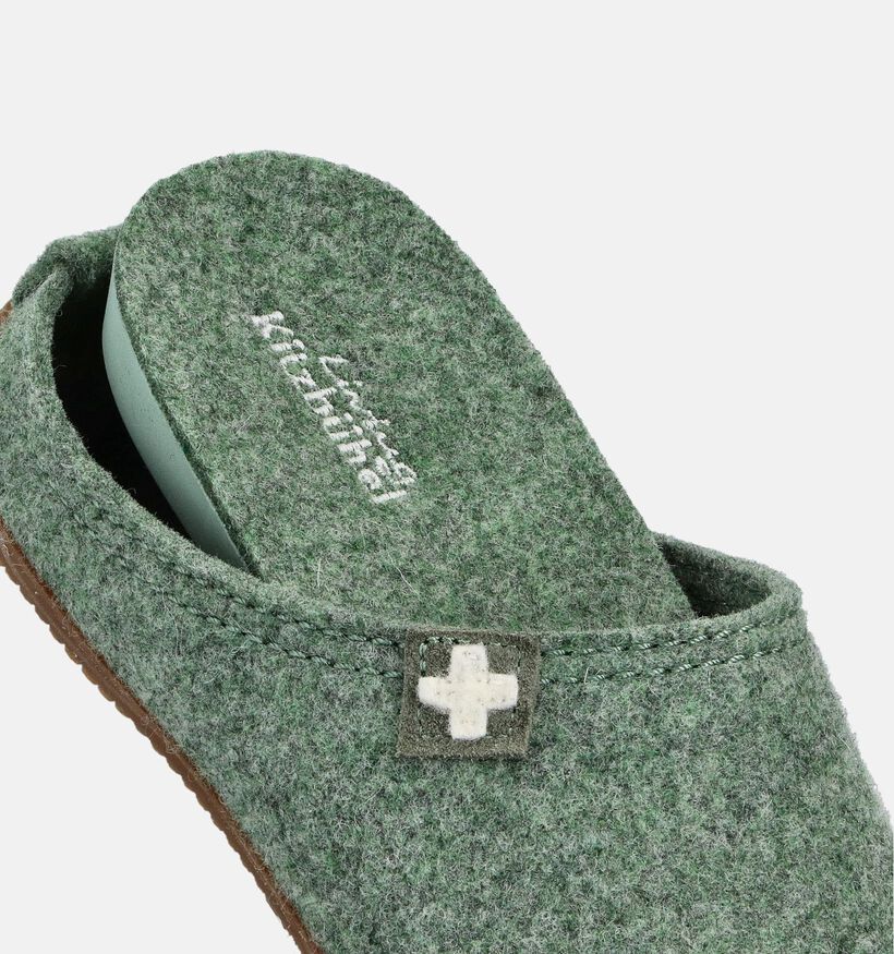 Living Kitzbühel Pantoufles ouvertes en Vert pour femmes (364883) - pour semelles orthopédiques