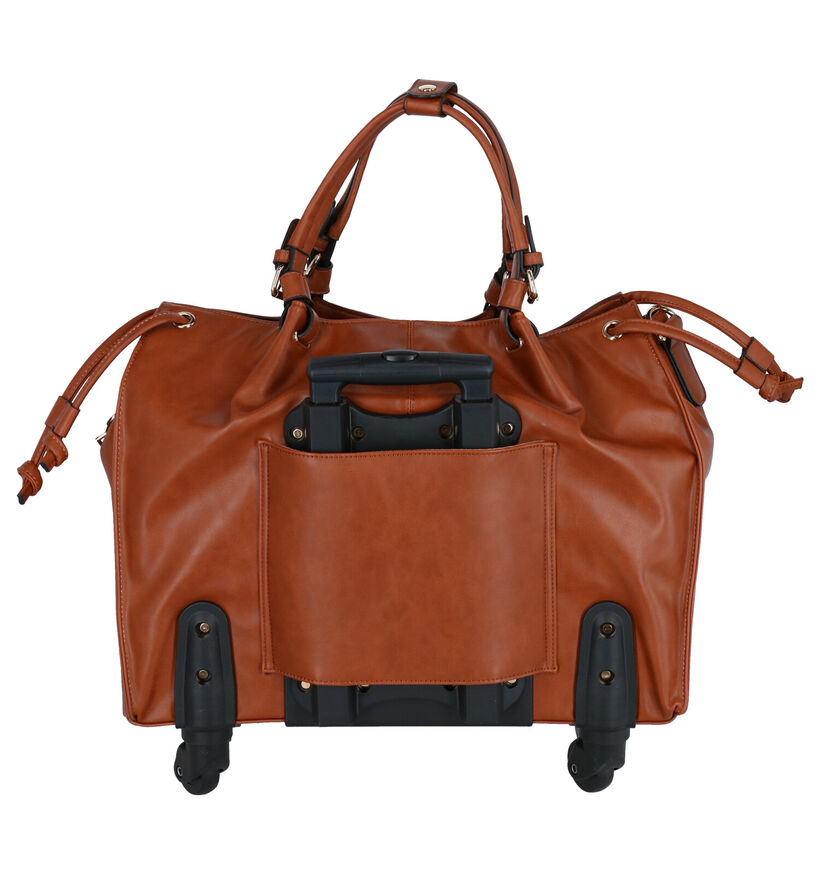 Olivia Lauren Theo Cognac Trolly in kunstleer (284334)