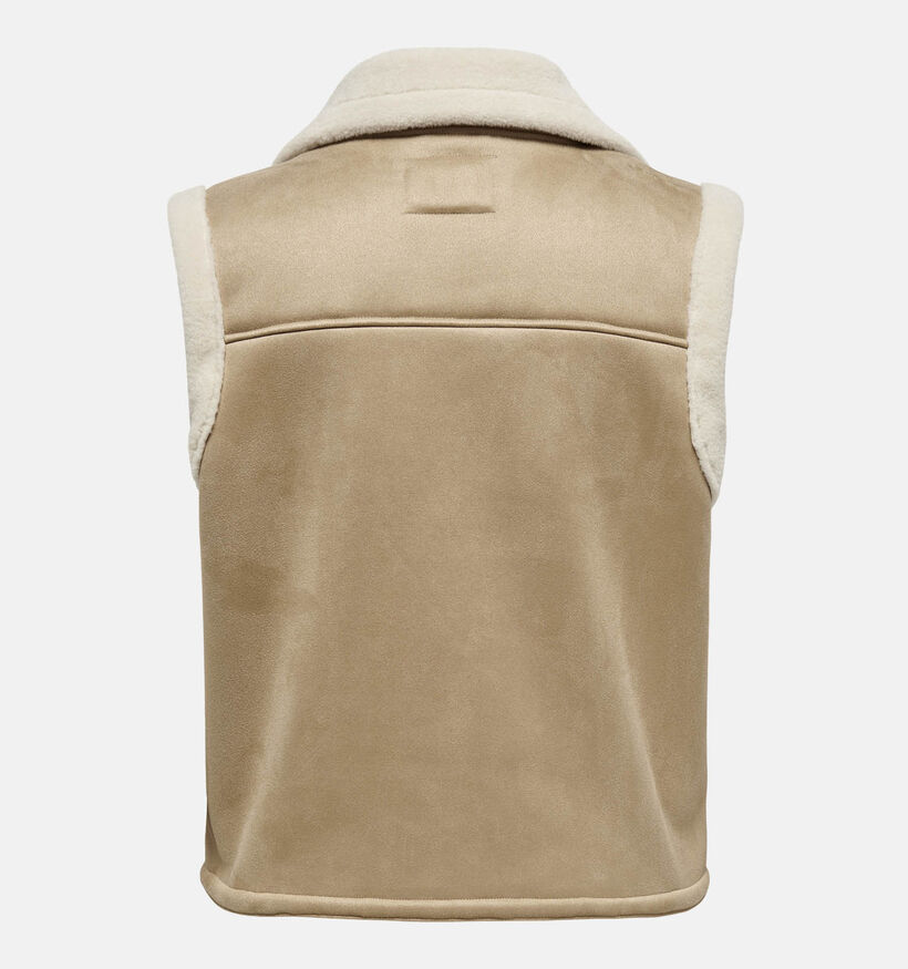 ONLY Carmakoma Rosalique Bruine Korte bodywarmer voor dames (348426)