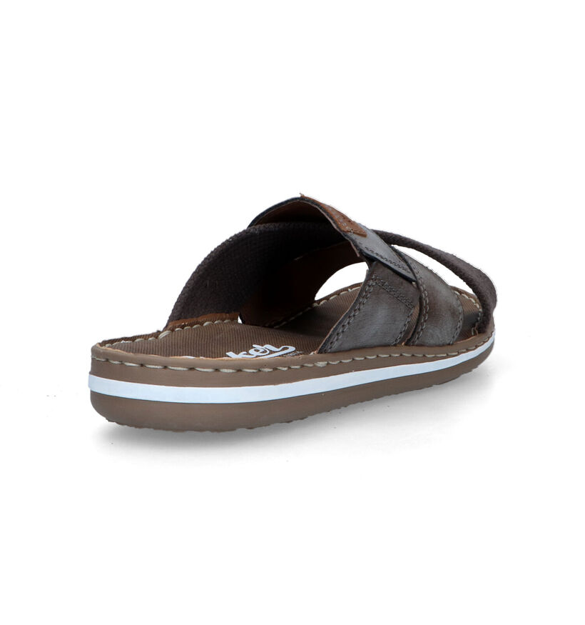 Rieker Nu-pieds casual en Marron en simili cuir (323636)